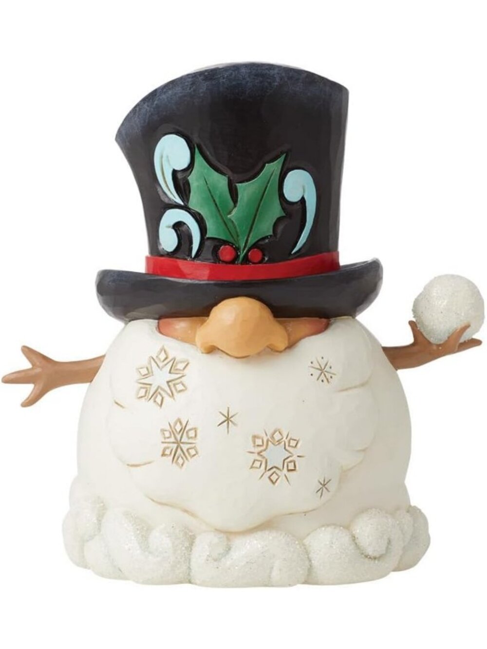 Charming Snowman Gnome Figurine, 5.3 Inch, Colorful Holiday Decor, Perfect Gift